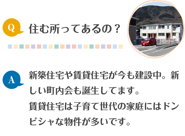 住む所ってあるの?新築住宅・賃貸住宅が建設されています。新築賃貸住宅は子育て世代の若い家庭にはドンピシャは物件ばかり。SP