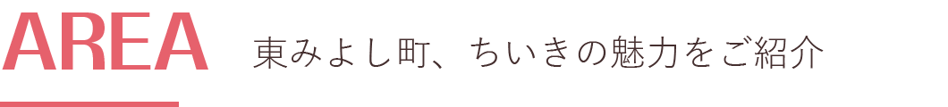 東みよし町、ちいきの魅力をご紹介